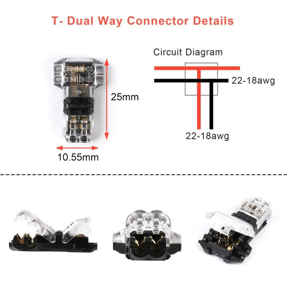 5/10/20PCS Câble Enfichable T2 Connecteur Sans soudure
