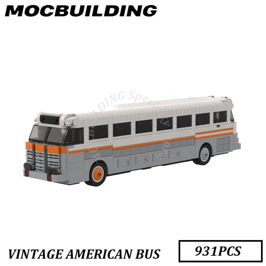 Bus américain vintage, modèle MOC