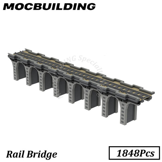 Pont rail, bâtiment de construction MOC
