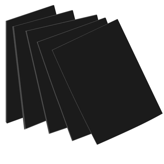 Feuilles noires en plastique ABS pour bricolage, 240mm x 280mm, 8 pièces, 0.5mm, 4 pièces, 1mm, 4 pièces, 1.5mm