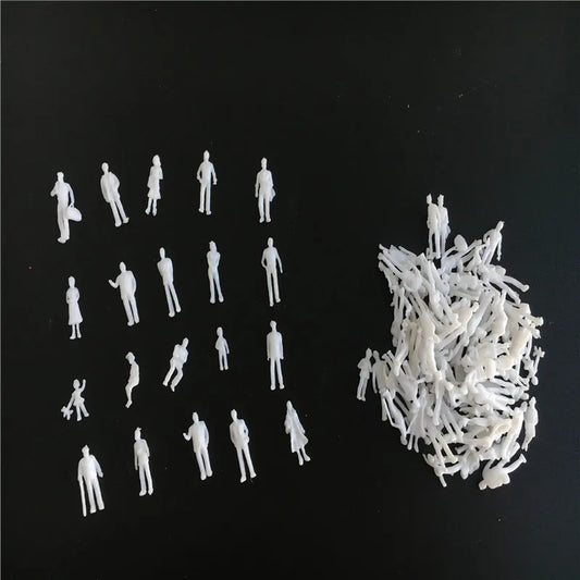 Figurine blanche à l'échelle 1/100 pièces
