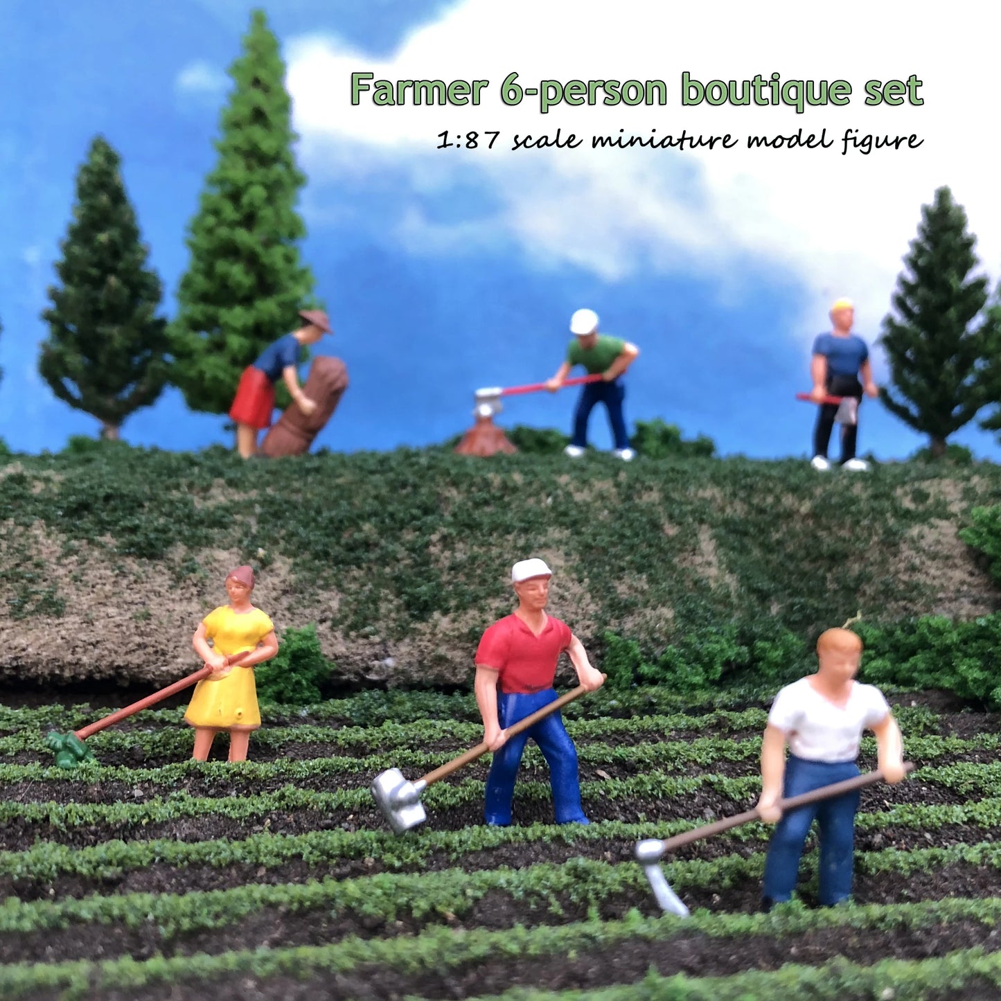 Figurines de travailleurs des champs, échelle H0
