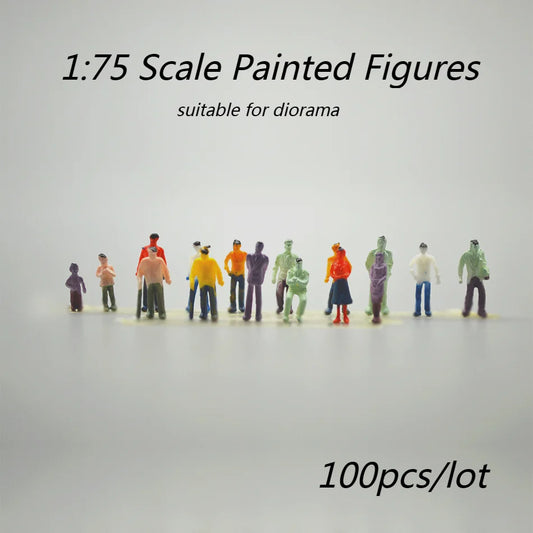 Figurines en plastique peintes à l'échelle 1:75