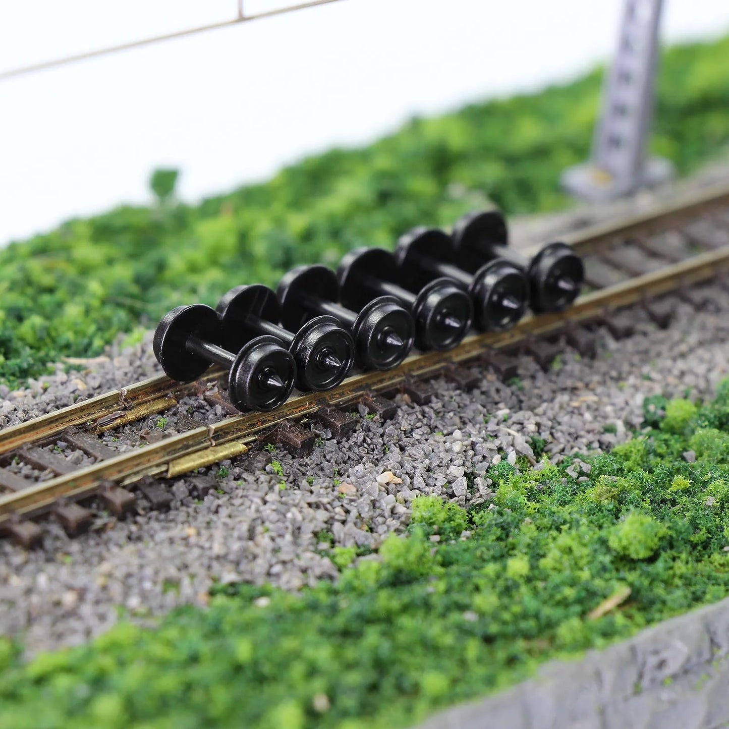 Jeu de roues en plastique pour trains miniatures, échelle N 1:160, 33 pouces, 28N, 24 pièces, 48 pièces