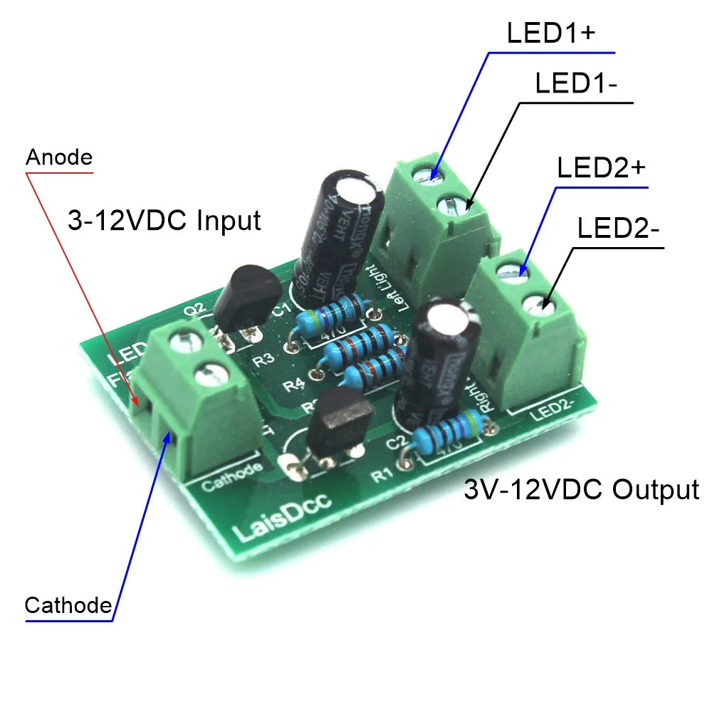 Carte de circuit compact pour signaux, flash LED, 860039, 1PC