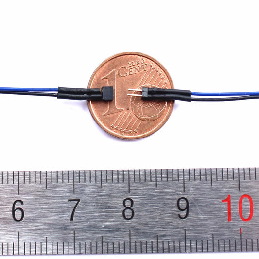 Micro connecteur filaire à 2 broches avec pas de broche, prise rapide, connexion décodeur, 1.0mm