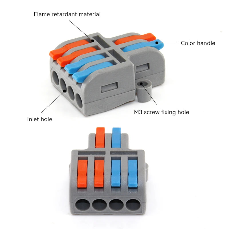 Mini connecteurs de câble à câblage rapide,10 pièces, 30/50 pièces