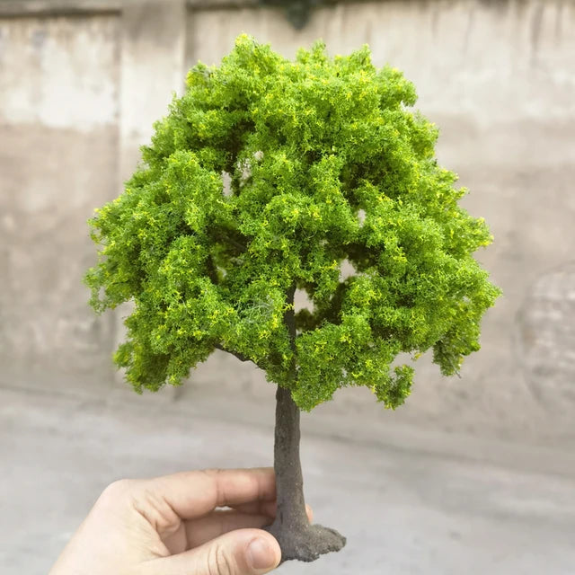 Modèle d'arbre de printemps fait à la main, fil tendre, échelle fine, 10 cm, 15 cm, 23cm