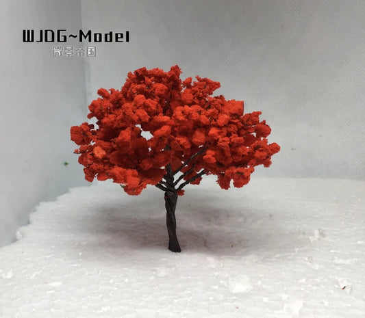 Modèle d'arbre de route rouge, 5-9 cm