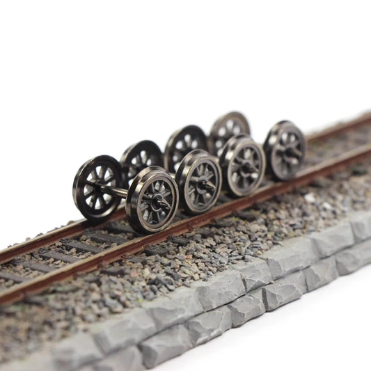 Roues à rayons métalliques pour trains miniatures, échelle H0, 38 pouces, échelle 1:87, 1487, 12 pièces/24 pièces