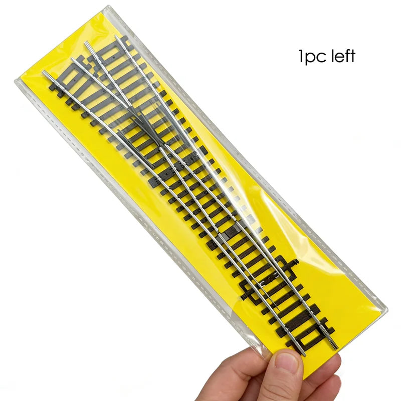 Rails de train miniature à l'échelle HO 1/87 en nickel-chrome, alimentés électriquement, modèles de voies simulées droites, courbes et déviateurs