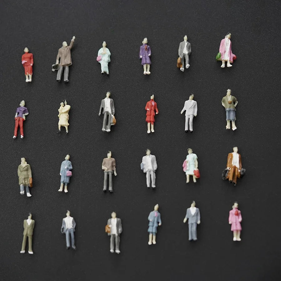 Modèle de figurine coloré, échelles 1:25-1:300
