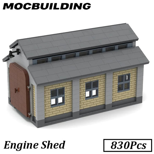 Modern locomotive shelter, MOC bricks 