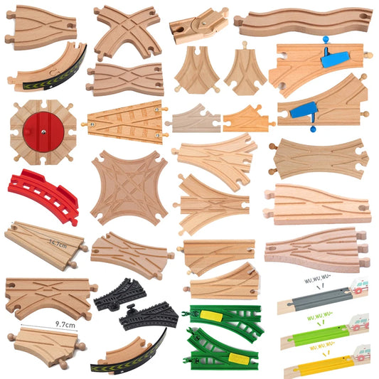 Wooden railway track accessories, suitable for Brio 