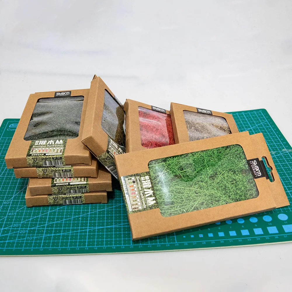 Bushes or shrubs in a box, H0 scale