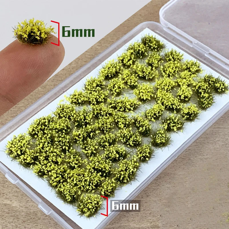 Miniature irregular flowers, made of ABS, HO scale, box of 53 pieces 