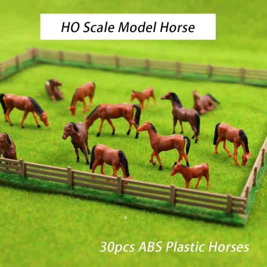 30pcs ABS Painted Farm Animals 00-1:87 Scale 