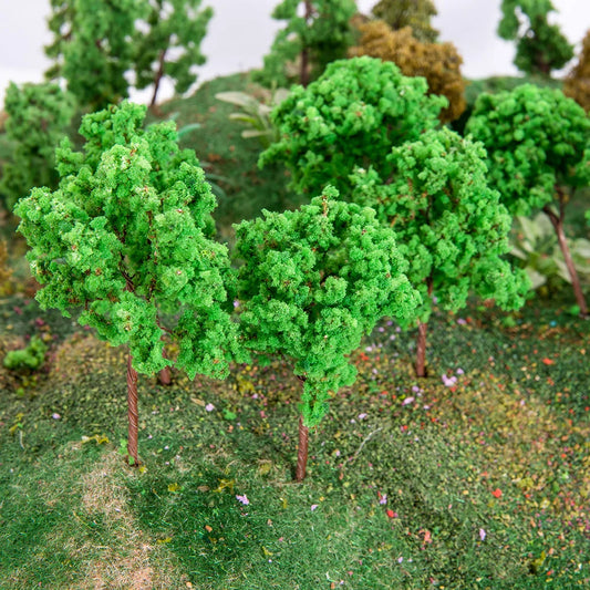 10/20/30pcs 8cm simulation miniature trees DIY sand table building railway scene layout diorama kits 