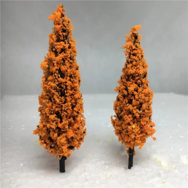 HO scale plastic miniature trees, 6.5cm 