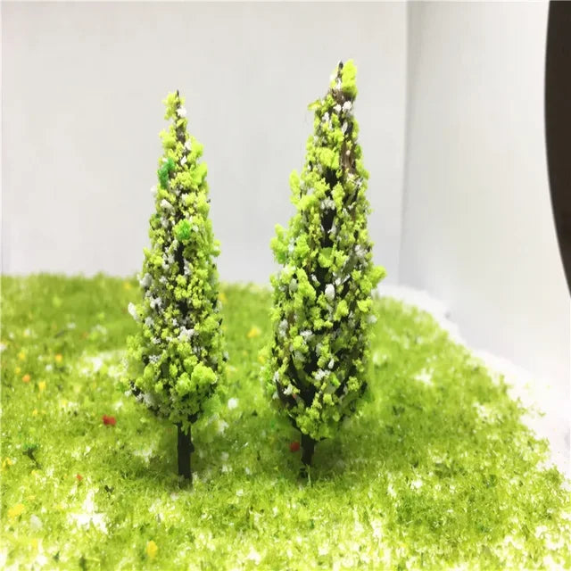 HO scale plastic miniature trees, 6.5cm 