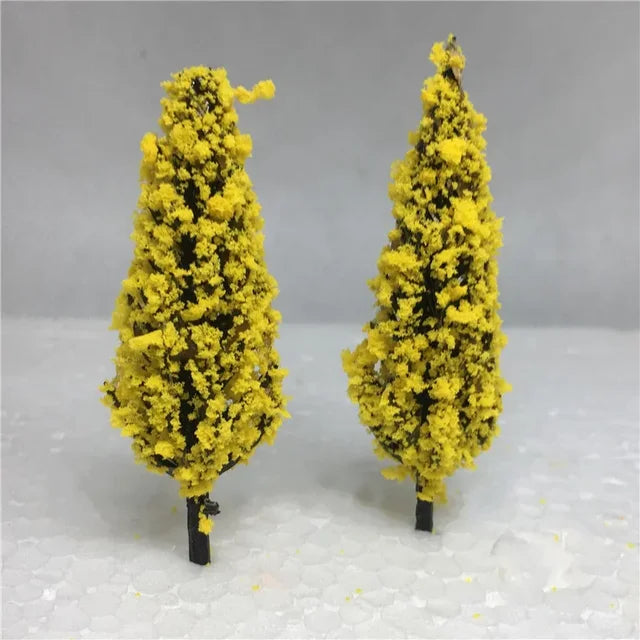 HO scale plastic miniature trees, 6.5cm 