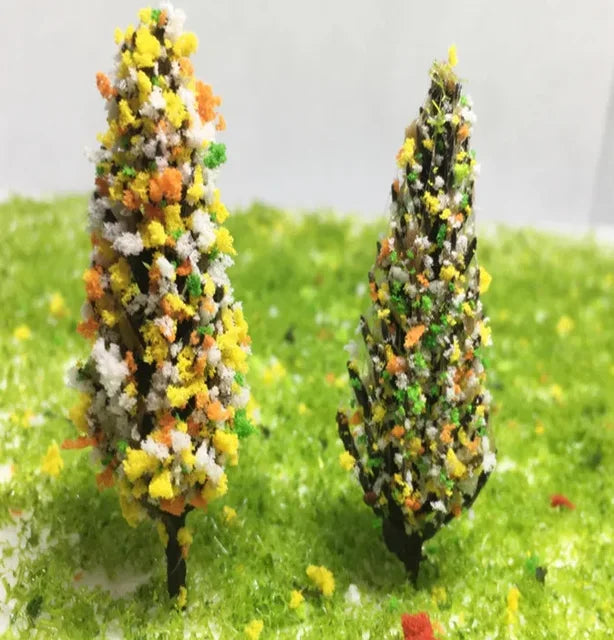 HO scale plastic miniature trees, 6.5cm 