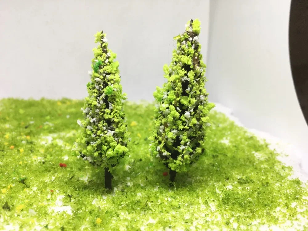 HO scale plastic miniature trees, 6.5cm 