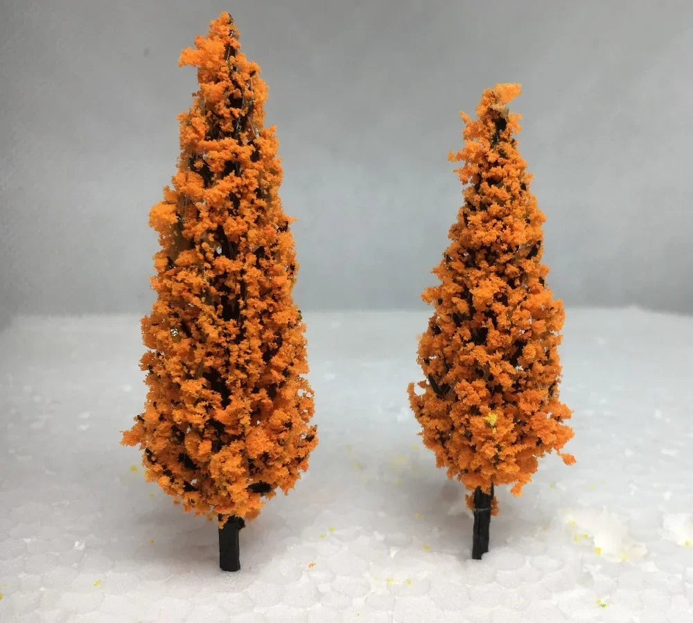 HO scale plastic miniature trees, 6.5cm 