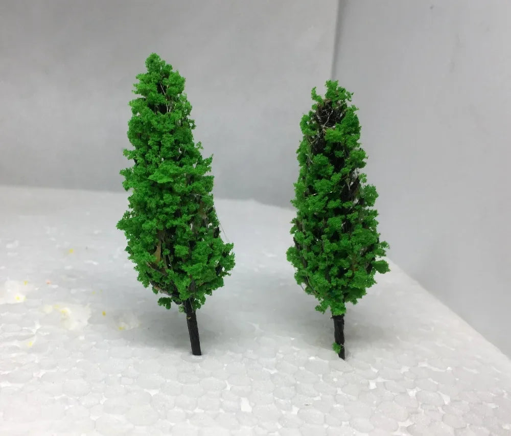 HO scale plastic miniature trees, 6.5cm 