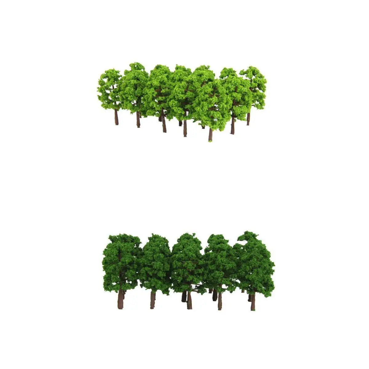 Plastic miniature trees, scale N 1:150, 8cm, 40 pieces 