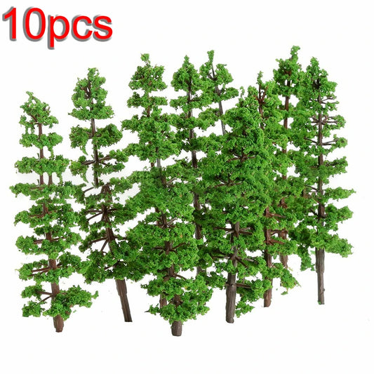 Miniature Model Railway Trees, Pack of 10 