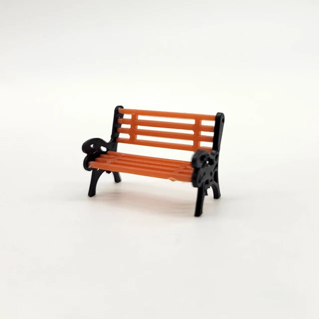 Station bench, street, park seats, 1/87 scale, 2 pieces 