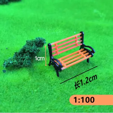 Station bench, street, park seats, 1/87 scale, 2 pieces 