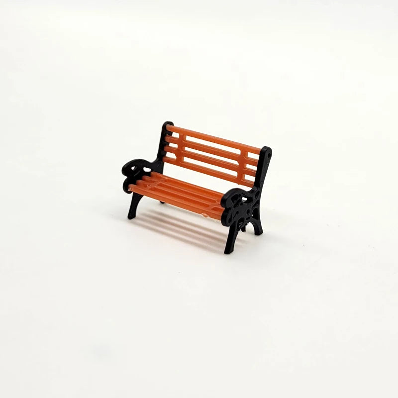 Station bench, street, park seats, 1/87 scale, 2 pieces 