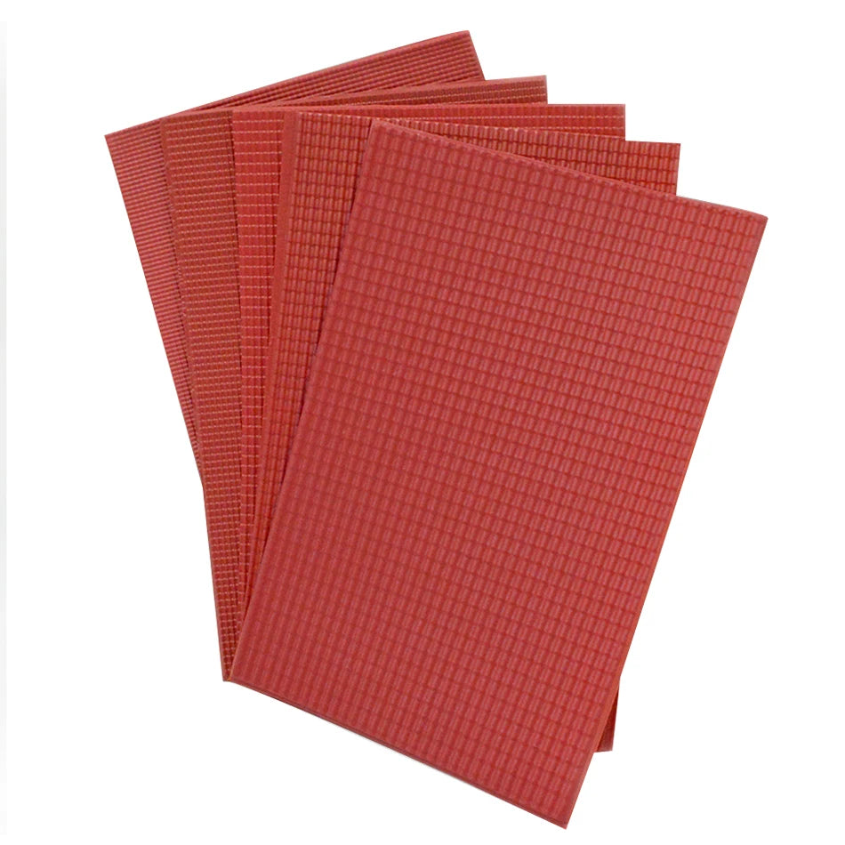 Carreaux en PVC pour modèle d'architecture, tuiles en plastique, feuille rouge, échelle 1/25-100, 210x300mm, 5 pièces/lot, nouveauté