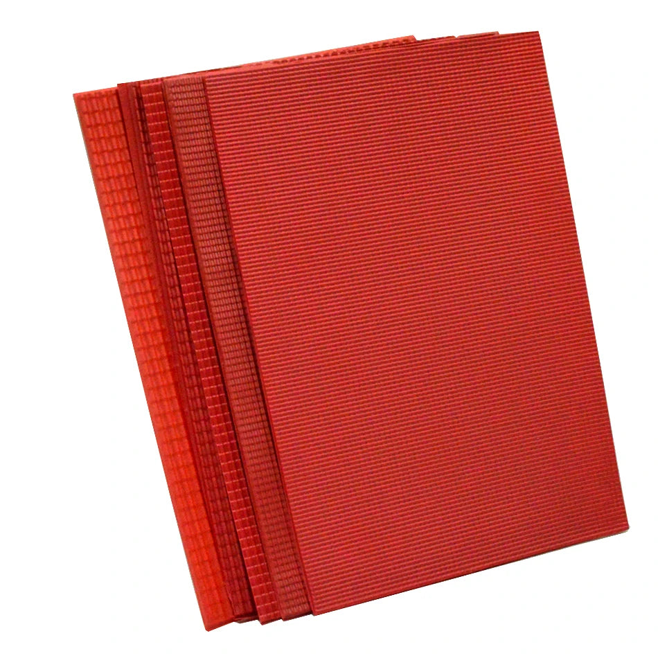 New PVC Tiles for Architecture Model Plastic Tiles Red Sheet 1/25-100 Scale 210x300mm 5pcs/lot 