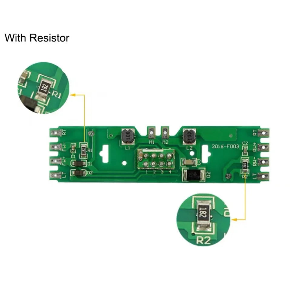 PCB circuit board for Bachmann train model, improved version, HO scale 