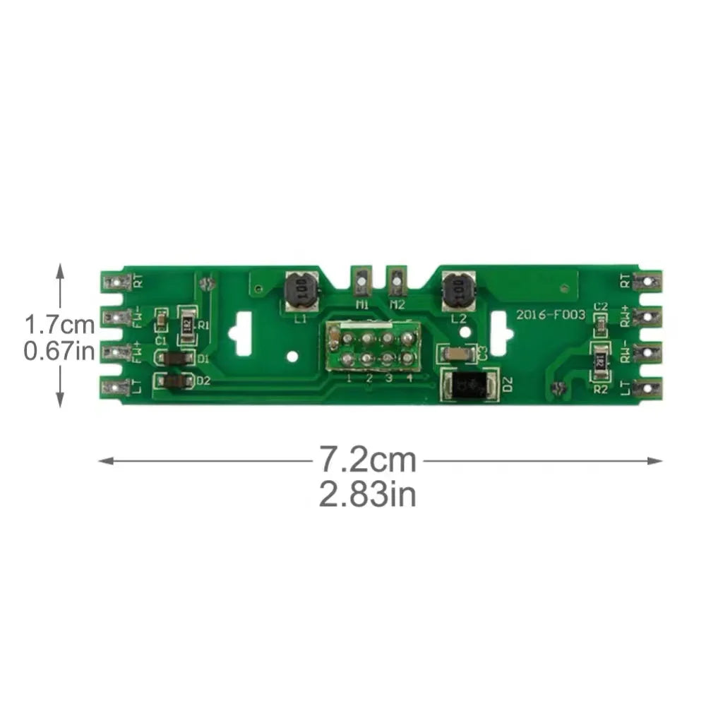 PCB circuit board for Bachmann train model, improved version, HO scale 