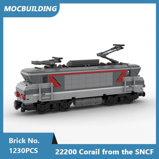 Locomotive BB type 22200 Corail SNCF, MOC Assembled Bricks 