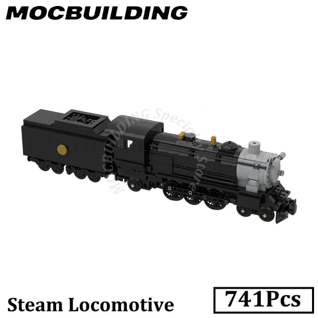 Steam Train Locomotive, Brick MOC 