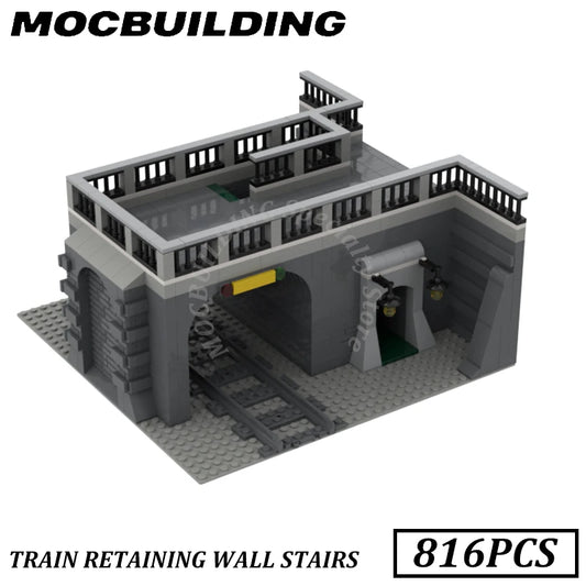 Passage supérieur avec escalier, construction MOC