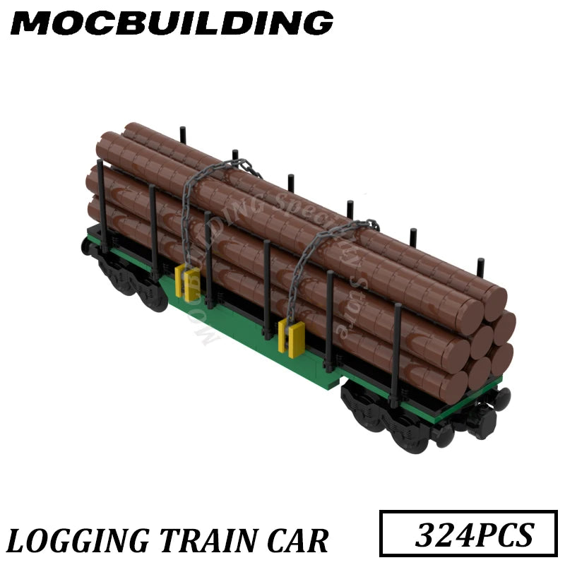 Flachwagen, Verladung von Baumstämmen, MOC-Bauweise 