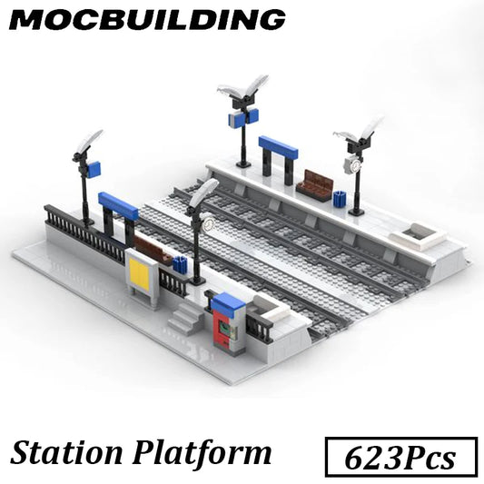 Railway platform, MOC bricks 