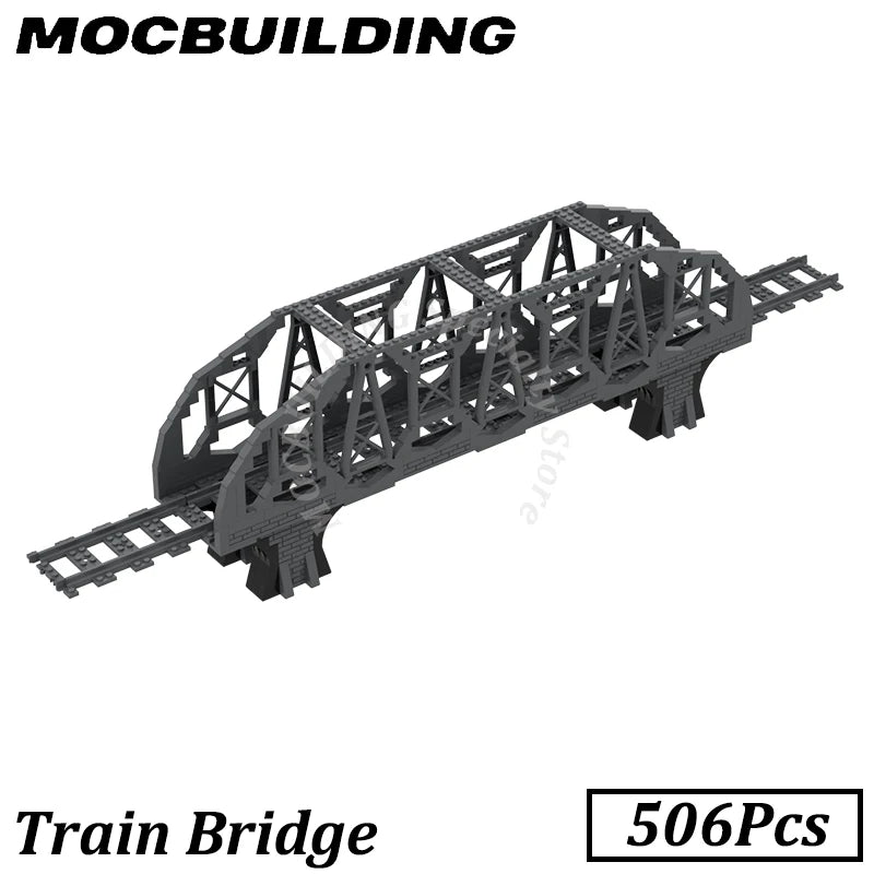 Pont cage de train, modèle de jouet MOC