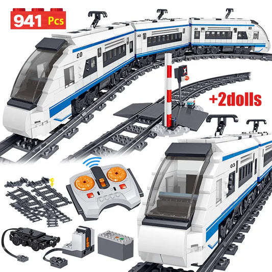 941pcs Electric Self-Propelled Train Train Brick Toy 