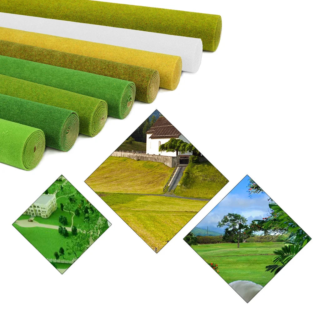 Tapis d'herbe artificielles; échelle O-HO-N, 2mm, 0, 4m x 1m, 2Pcs