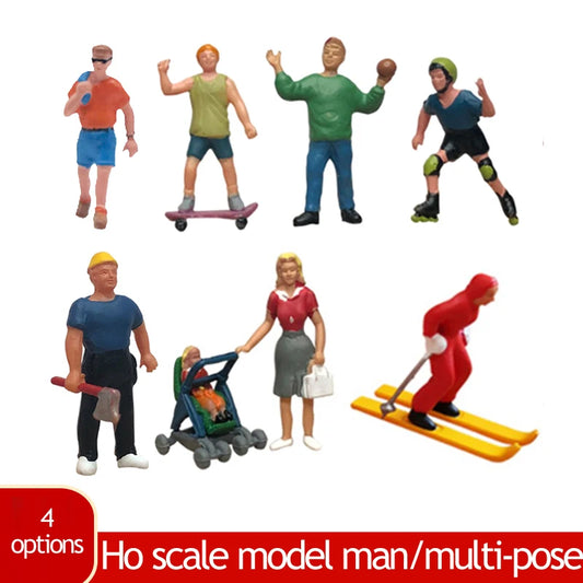 Figuras de personajes en miniatura, escala HO.