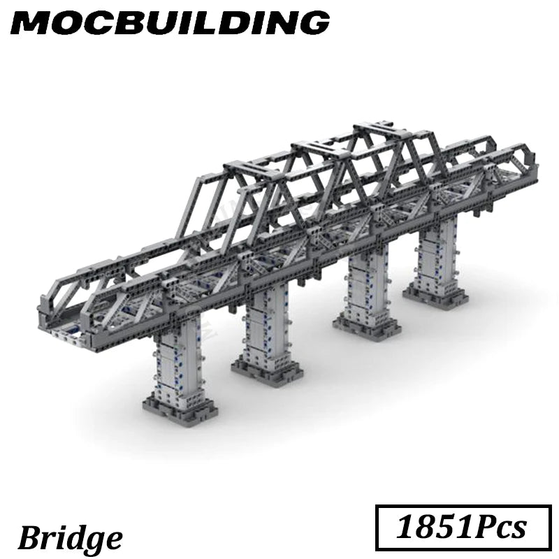 Brücke für Eisenbahn, Eisenbahnzubehör, MOC-Konstruktion 