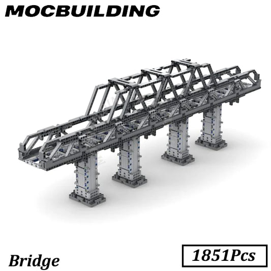 Puente para tren, accesorios ferroviarios, construcción MOC. 