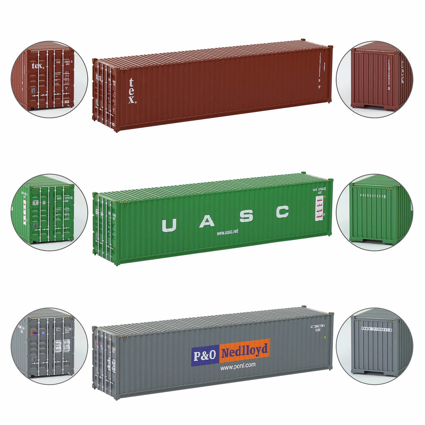 40-Fuß-Transportcontainer, Maßstab H0, 1:87 